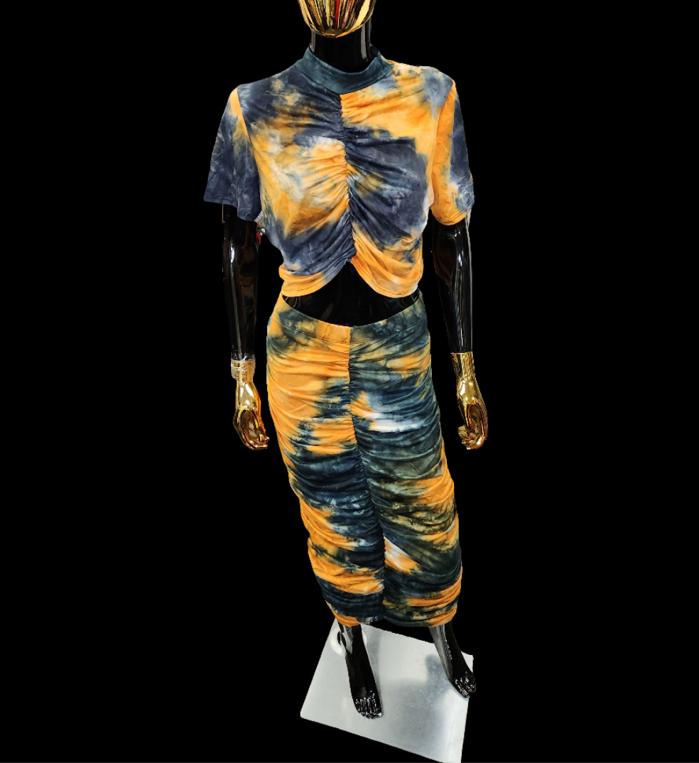 Orange/Teal 2PC Set
